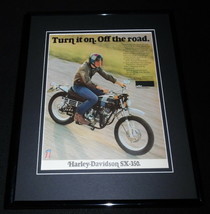 1973 Harley Davidson SX-350 Framed 11x14 ORIGINAL Vintage Advertisement - $39.59