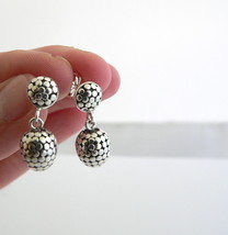 John Hardy Silver Dot Dangling Dangle Earrings Studs Gift Retired Love C... - $298.00