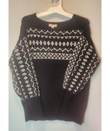 NWT Knox Rose Black Boho Fuzzy Soft Sweater Size XS - $16.40