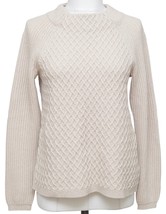 MAX MARA Long Sleeve Sweater Knit Beige Moc Turtleneck Pullover Sz S - £113.90 GBP