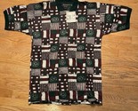 NWT Vtg Balcony Polo Shirt Extra Long Size M Mens Green Check Multicolored - $14.85