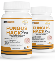 2 Pack Fungus Hack Pro, ayuda a eliminar hongos y bacterias-60 Cápsulas x2 - £53.27 GBP