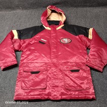 Vintage Starter ProLine Jacket Francisco 49ers Youth Large Red Hooded Sa... - $69.74