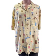 Joe Marlin Men&#39;s Yellow Shirt Casual Button up Short Sleeve XL SKU 2771 - $21.04