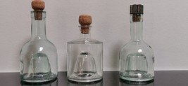 Set of 3 Collectible Bottles with Hand Blown Kick-up Base - $27.69