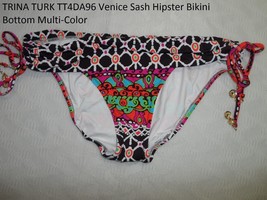 TRINA TURK TT4DA96 Venice Sash Hipster Bikini Bottom Multi-Color 6 12-$84 - £19.46 GBP