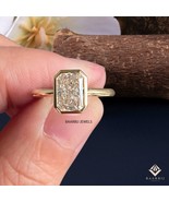 1.00 Carat Radiant Moissanite Engagement Ring / Yellow gold Ring for her... - $157.50