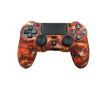 For PS4 Controller Silicone Grip Flaming Skulls Design - £6.40 GBP