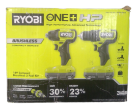 USED - RYOBI PSBCK01K Brushless 18v Compact Brushless 2-Tool Kit - READ! - $71.14