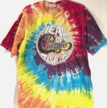CHICAGO Vintage Heart of Tour 1999 Concert Rock Unisex Music Tie Dye T-Shirt XL - $50.13