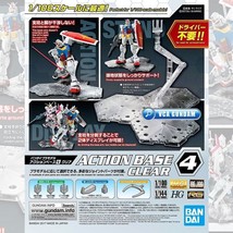 Bandai® Gunpla Gundam Display Stand Accessories ACTION BASE 4 CLEAR! - $32.02