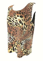 White Stag women&#39;s Sz XL 16/18 sleeveless ANIMAL PRINT stretch top (Z)pm - £6.02 GBP