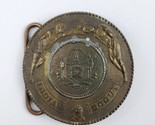 Vintage Indian Scout Brass / Bronze Belt Buckle signed A.J. Nash 221 Reg... - $39.59