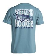 Live Oak Brand Weekend Hooker Bass Fishing T-Shirt, Blue, Graphic Print,... - $34.56 CAD