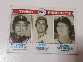 Sam Perlozzo Minnesota Twins 1979 Topps Autograph Card #709 READ DESCRIPTION - £3.88 GBP