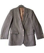 Haggar Sport Coat Blazer Jacket Men&#39;s Size 40 Brown Tweed Three Button U... - $8.10