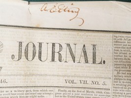 1846 DEC16 antique KINGSTON NY NEWSPAPER sloop-of-war annexation texas - $64.30