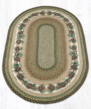 Earth Rugs OP-51 Needles &amp; Cones Oval Patch 4&#39; x 6&#39; - £142.10 GBP
