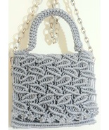 Handmade Grey Macramé Women&#39;s  CHIC Hand Bag  - $80.00