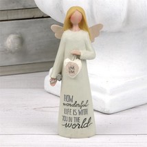 &quot;How Wonderful Life Is With You In The World&quot; Angel Figurine - £10.16 GBP