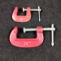 C-Clamps 2 inch &amp; 1 inch  Red Sturdy Strong Set of 2 - £3.91 GBP