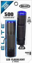 NEW Police Security PS-98349 Elite 500 Lumen LED Flashlight (2-Pack) Black - £10.47 GBP