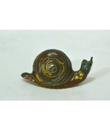 Antique Vintage Cloisonne Flower Collectible Snail Statue Figurine - $37.88 CAD