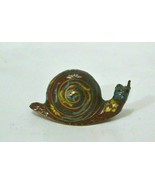 Antique Vintage Cloisonne Flower Collectible Snail Statue Figurine - £21.64 GBP