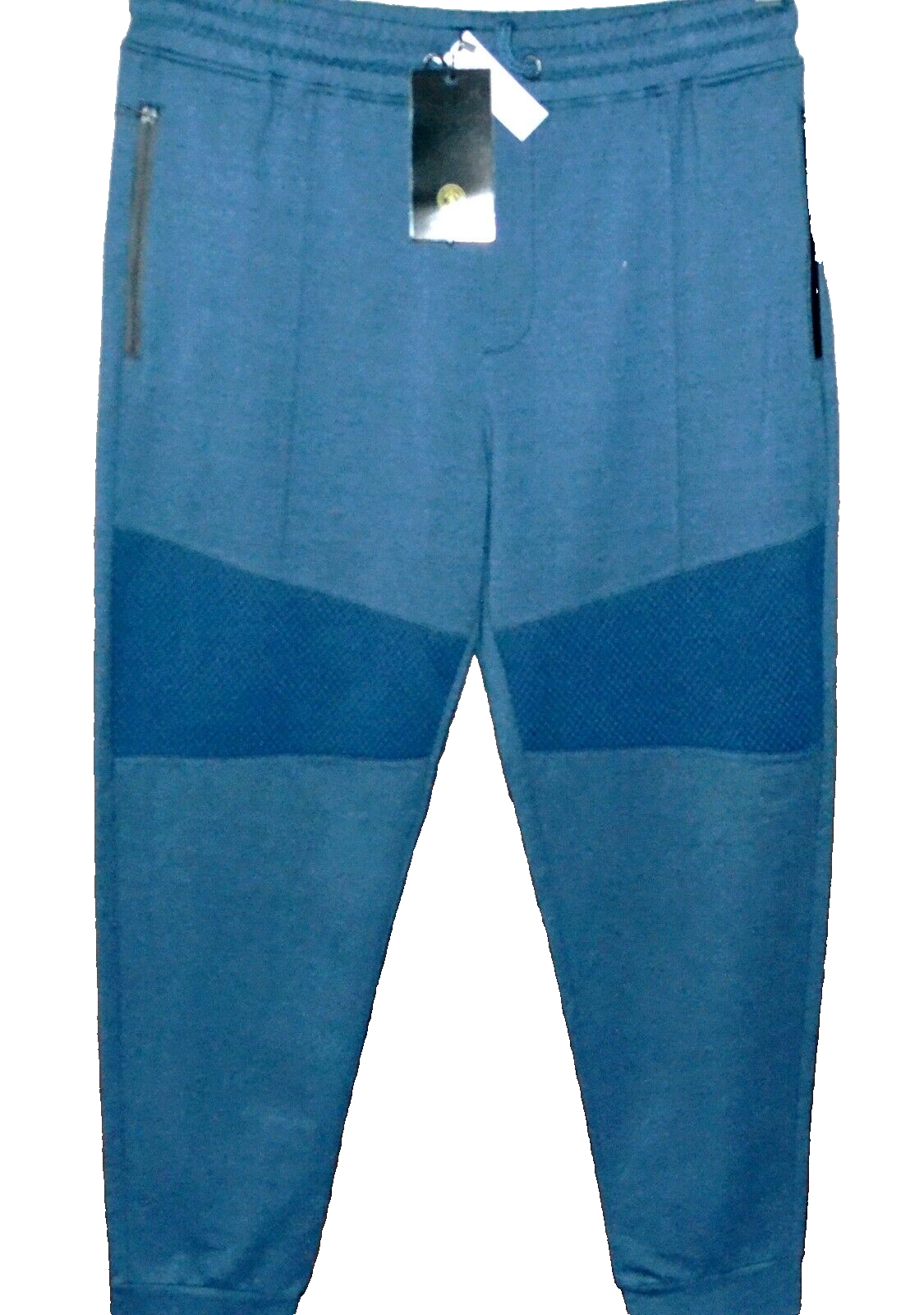 Primary image for Xios Men's Teal Navy Blue Cotton Zip Pocket  Sweatpants Joggers Size 2XL