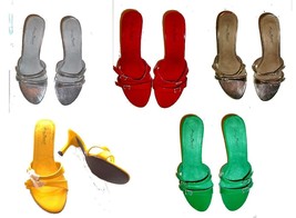 Anne Michelle Rhinestone Buckle Summer Heeled Sandals NIB Size 6.5-10 - $47.49