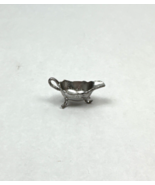 Vintage Dollhouse Miniature Pewter Gravy Boat Serving Dish USZ Germany - €17,23 EUR