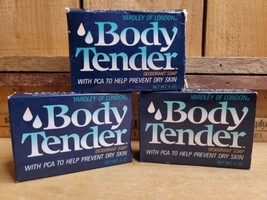 3 Vintage Yardley of London BODY TENDER Deodorant Soap w/PCA for Dry Skin 4oz ea - £31.06 GBP