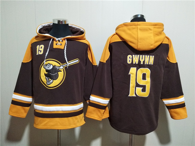 Men&#39;s San Diego Padres #19 Tony Gwynn Brown Gold Ageless Must-Have Lace-... - $75.99