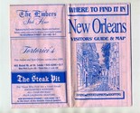 Where to Find It in New Orleans Louisiana Visitors Guide &amp; Map 1970&#39;s - $17.80