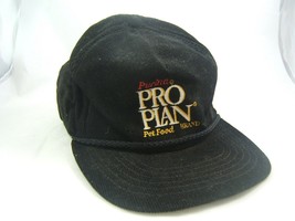 Purina Pro Plan Pet Food Brand Hat Black Snapback Baseball Cap Made USA - £18.24 GBP