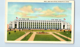 New Post Office Minneapolis Minnesota Postcard Posted 1939 - £4.08 GBP