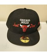 New Era x Just Don Black Chicago Bulls 59FIFTY Fitted Hat Men&#39;s Sz. 8 - $487.66 MXN