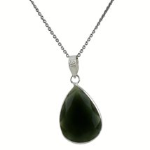 Handmade Sterling Silver Smokey Quartz Female Pendant Necklace Her Party Wear - £28.76 GBP