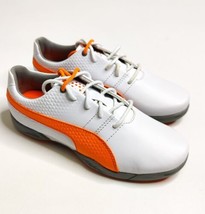 Puma Titan Tour v2 White Orange Lace Up Golf Shoes Men&#39;s Size 5 Women&#39;s ... - £30.89 GBP
