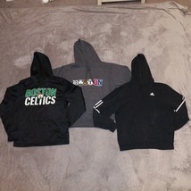 Lot of 3 Men’s Boston Sports Themed Pullover Hooded Sweatshirts Size Small - £18.67 GBP