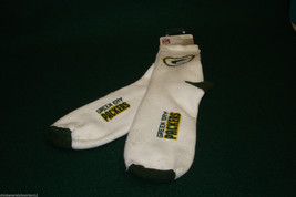 GREEN BAY PACKERS TEAM WHITE CREW SOCK SIZE LARGE WITH TAG NFL LICENSE S... - £9.83 GBP