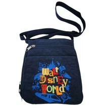 Walt Disney World Authentic Navy Blue Cross Body Bag Purse Embroidered Design - $9.89