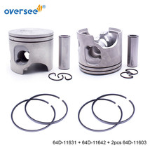 Oversee 64D-11631 + 64D-11642 Piston &amp; Ring Set For Yamaha V4 150-225HP Outboard - £94.36 GBP