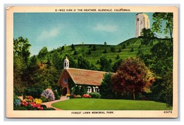 Lot of 2 Glendale CA Postcards Little Church of FLowers Wee Kirk Of Heather  R17 - £1.54 GBP
