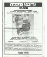 Stanley Bostitch N80CB Coil Fed Nailer operation maintenance Printed Man... - $27.99 CAD