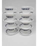 Pyrex Corelle Old Town Blue 8-Cup &amp; 8-Saucers - $97.45 CAD