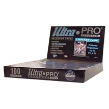 Ultra Pro 1-Pocket Platinum Page with 8-1/2" X 11" Pocket 100 ct. - £29.50 GBP