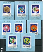Umm Al Qiwain 8 Souvenir Sheets Apollo 11-17 Space Used/CTO 5419 - £4.94 GBP