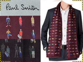 PAUL SMITH Double Foulard For Men Made In Italy! AT A GREAT PRICE! PS28 T1G - £120.66 GBP