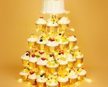 5 Tier Acrylic Cupcake Stand, Dessert Tower For 56 Cupcakes, Square Cupc... - $33.99